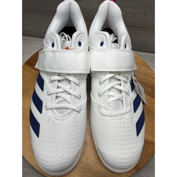 Adidas Powerlift 5 Weightlifting Shoes Mens US 9 White Blue Orange JP9878 main image 7